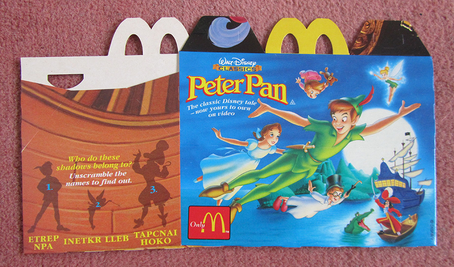 peter pan happy meal